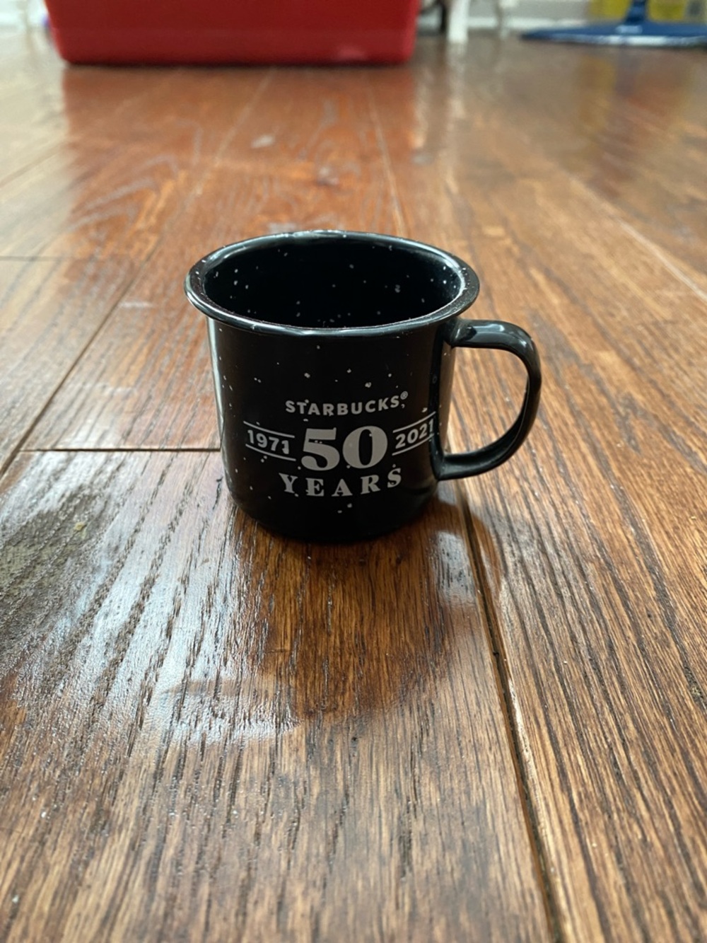 Starbucks limited edit espresso cup. Black speckled 50 year anniversary